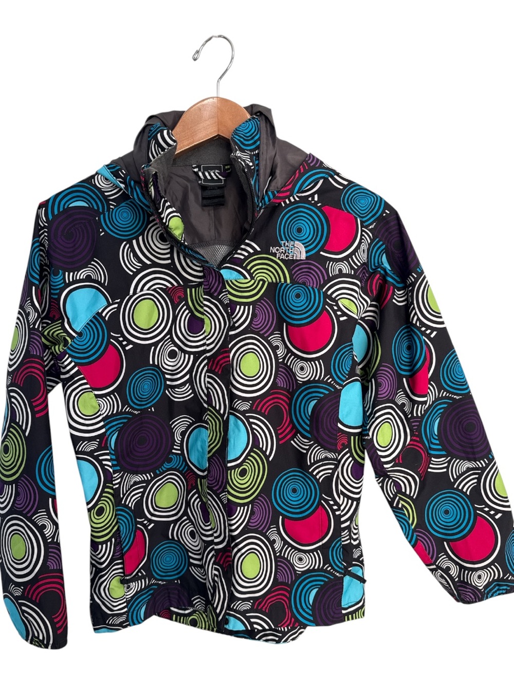 NORTH FACE Hyvent Waterproof Hooded Rain Jacket Girls Sz L/G (14-16)